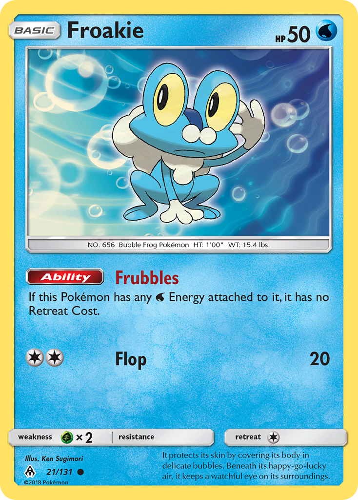 Froakie (21/131) [Sun & Moon: Forbidden Light] | Tables and Towers