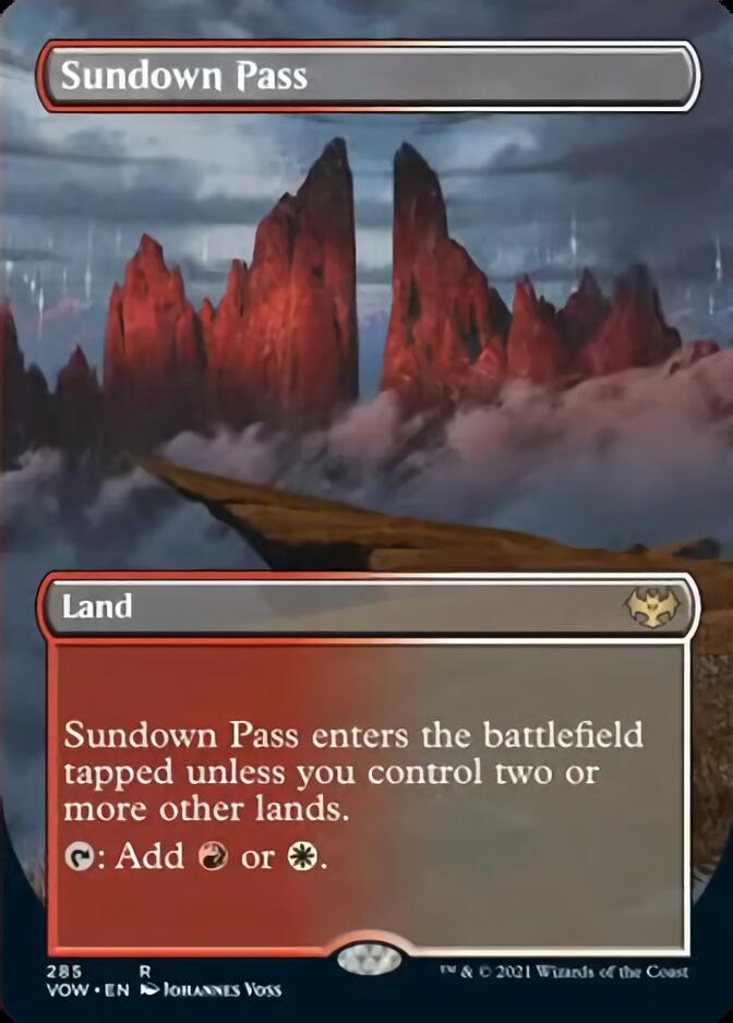 Sundown Pass (Borderless Alternate Art) [Innistrad: Crimson Vow] | Tables and Towers