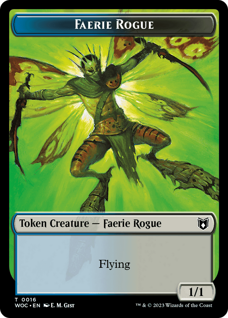 Faerie Rogue // Copy (0016) Double-Sided Token [Wilds of Eldraine Commander Tokens] | Tables and Towers