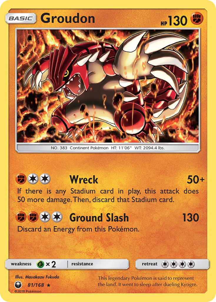 Groudon (81/168) [Sun & Moon: Celestial Storm] | Tables and Towers