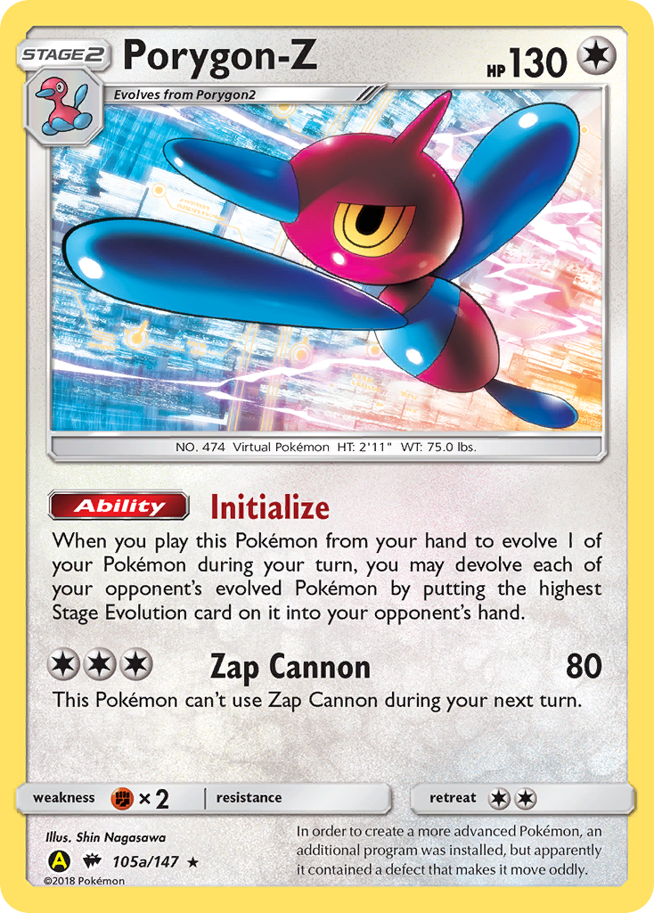 Porygon-Z (105a/147) (Alternate Art Promo) [Sun & Moon: Burning Shadows] | Tables and Towers