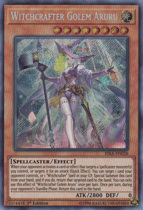 Witchcrafter Golem Aruru [RIRA-EN028] Secret Rare | Tables and Towers