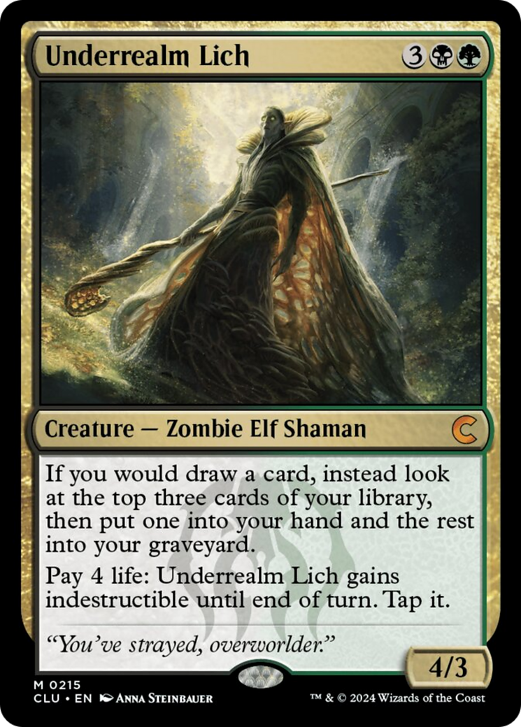 Underrealm Lich [Ravnica: Clue Edition] | Tables and Towers