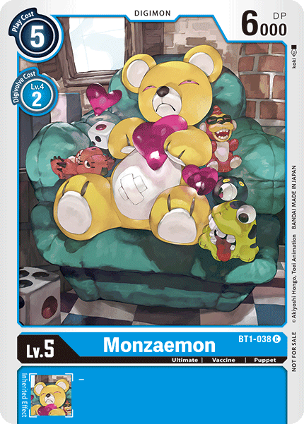 Monzaemon [BT1-038] (Tournament Pack) [Release Special Booster Ver.1.0 Promos] | Tables and Towers