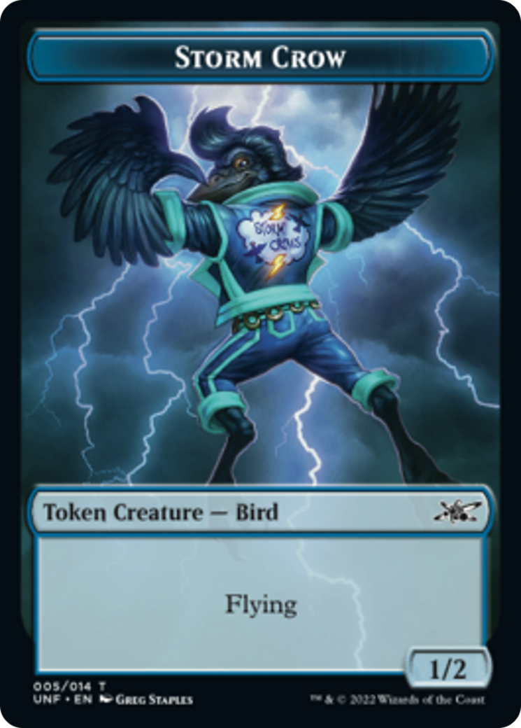 Zombie Employee // Storm Crow Double-Sided Token [Unfinity Tokens] | Tables and Towers