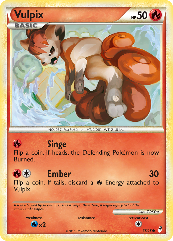 Vulpix (75/95) [HeartGold & SoulSilver: Call of Legends] | Tables and Towers