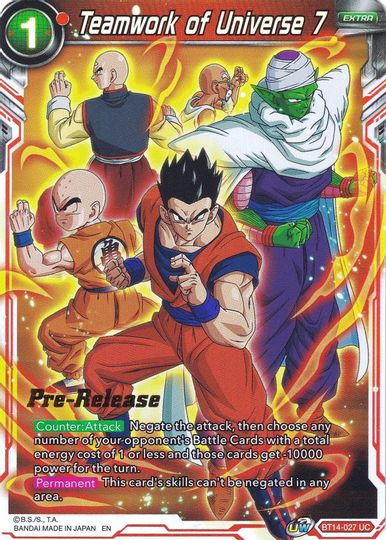 Teamwork of Universe 7 (BT14-027) [Cross Spirits Prerelease Promos] | Tables and Towers