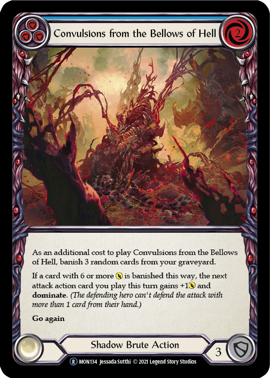 Convulsions from the Bellows of Hell (Blue) [U-MON134-RF] (Monarch Unlimited)  Unlimited Rainbow Foil | Tables and Towers