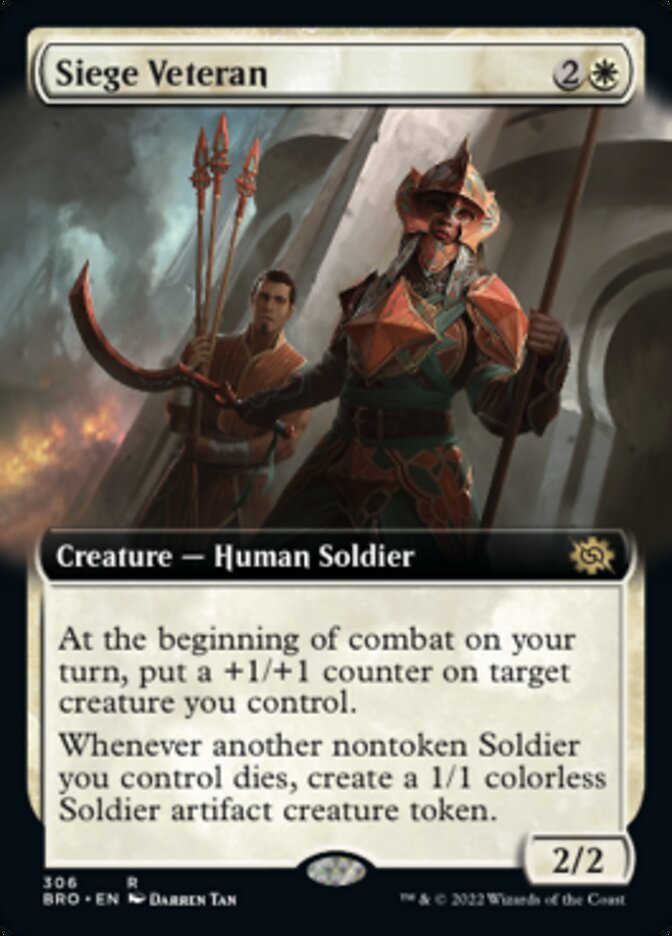 Siege Veteran (Extended Art) [The Brothers' War] | Tables and Towers