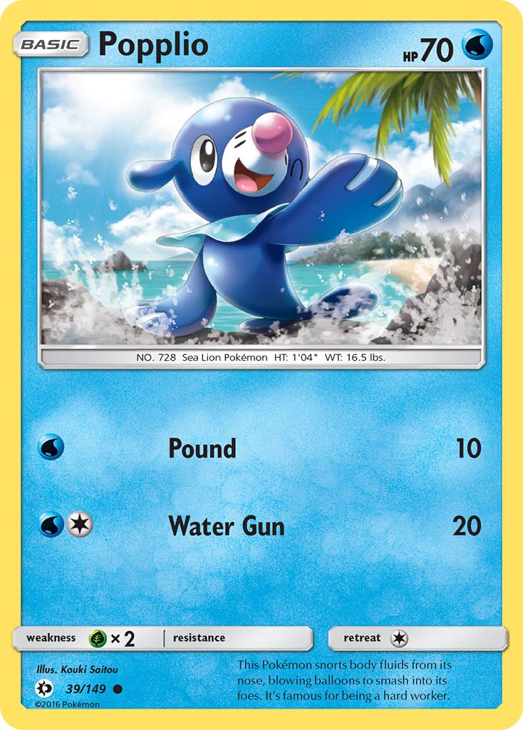 Popplio (39/149) [Sun & Moon: Base Set] | Tables and Towers