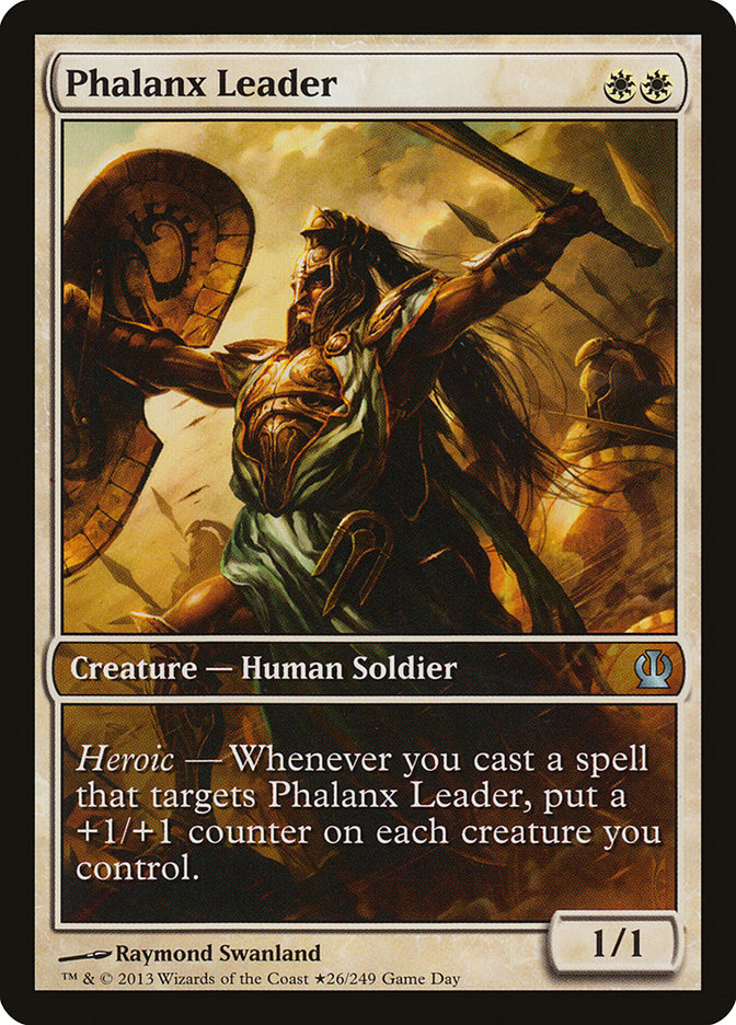 Phalanx Leader (Game Day) (Extended Art) [Theros Promos] | Tables and Towers