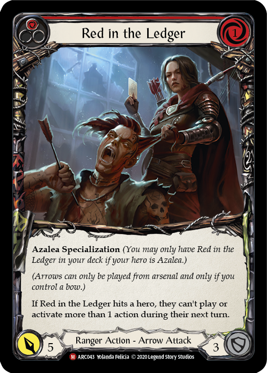 Red in the Ledger [U-ARC043] (Arcane Rising Unlimited)  Unlimited Rainbow Foil | Tables and Towers