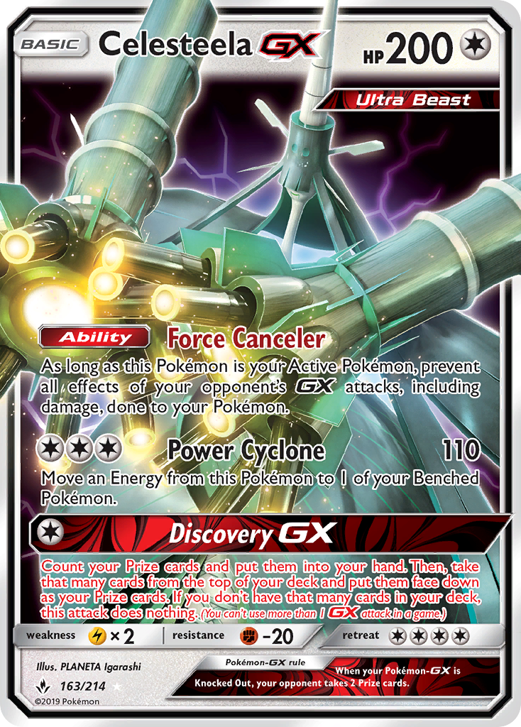 Celesteela GX (163/214) [Sun & Moon: Unbroken Bonds] | Tables and Towers