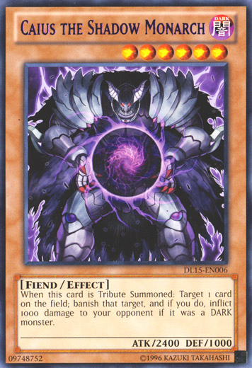 Caius the Shadow Monarch (Purple) [DL15-EN006] Rare | Tables and Towers