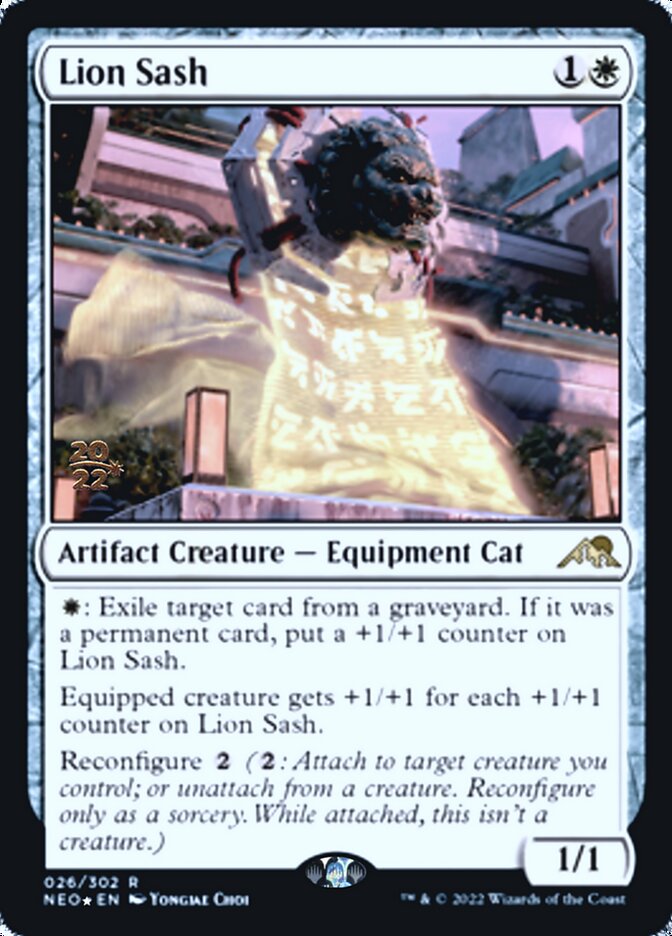 Lion Sash [Kamigawa: Neon Dynasty Prerelease Promos] | Tables and Towers