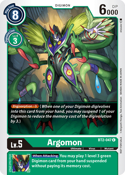 Argomon [BT2-047] (Alternate Art) [Release Special Booster Ver.1.5] | Tables and Towers