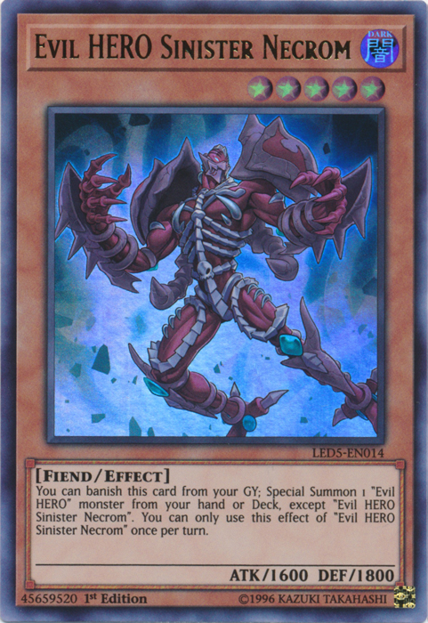 Evil Hero Sinister Necrom [LED5-EN014] Ultra Rare | Tables and Towers