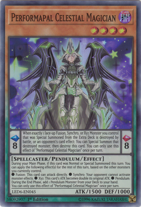 Performapal Celestial Magician [LED6-EN045] Super Rare | Tables and Towers