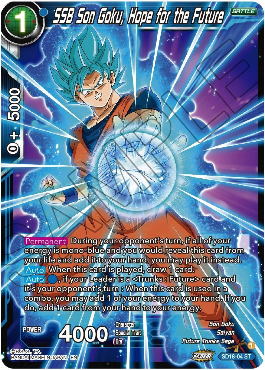 SSB Son Goku, Hope for the Future (SD18-04) [Dawn of the Z-Legends] | Tables and Towers