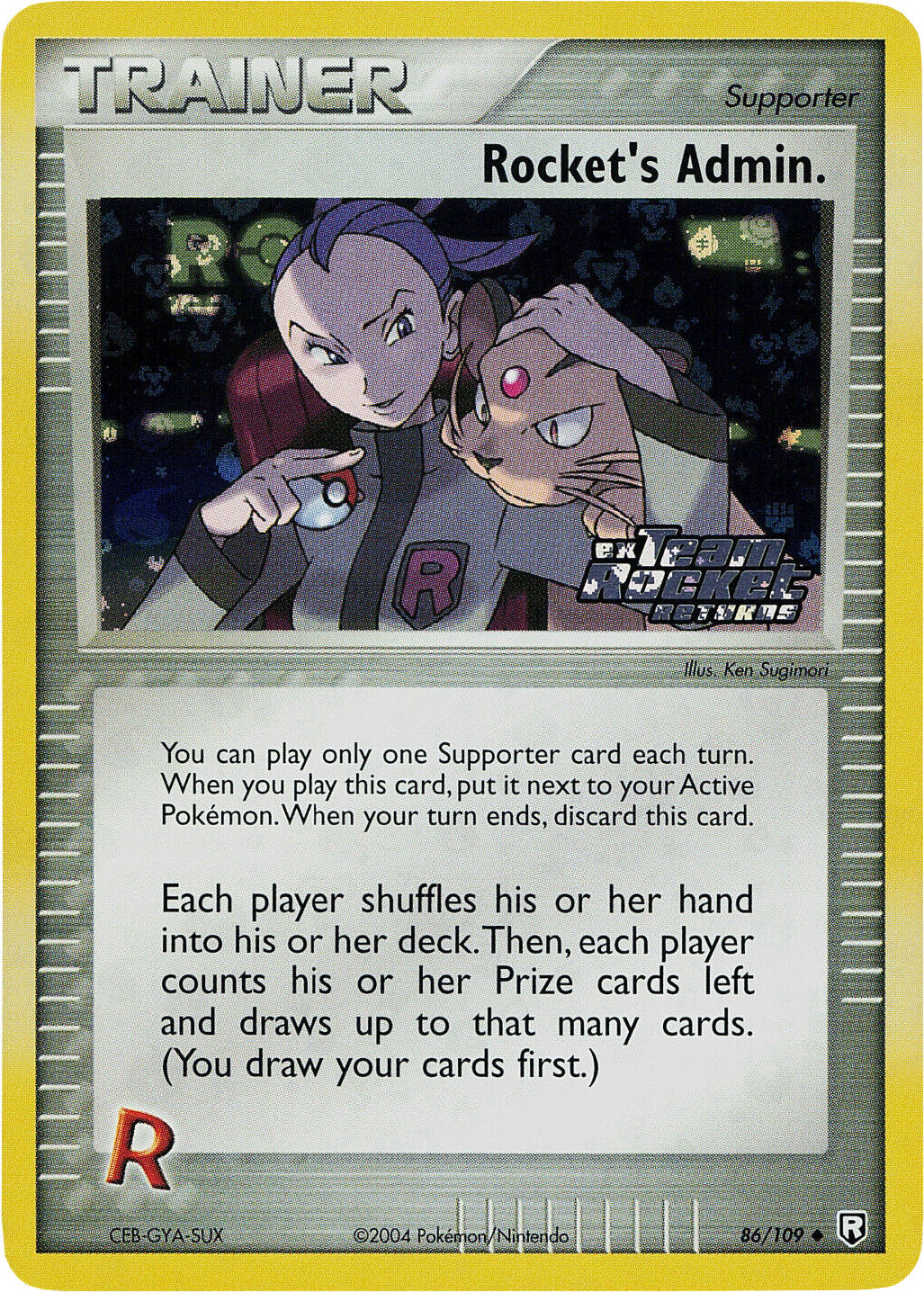 Rocket's Admin. (86/109) (Stamped) [EX: Team Rocket Returns] | Tables and Towers