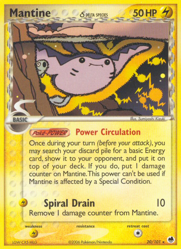 Mantine (20/101) (Delta Species) [EX: Dragon Frontiers] | Tables and Towers