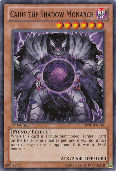 Caius the Shadow Monarch [BP01-EN018] Starfoil Rare | Tables and Towers