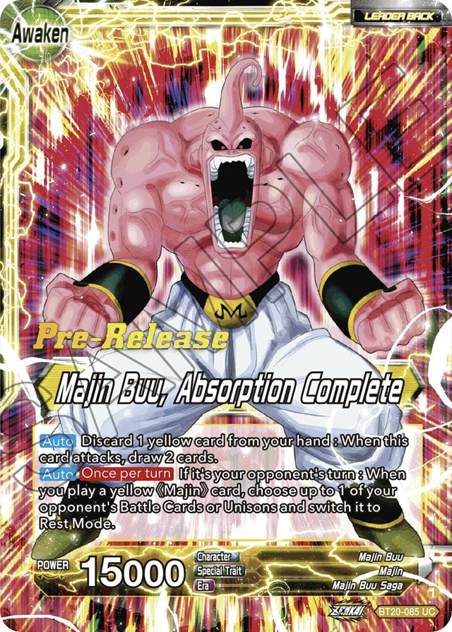 Majin Buu // Majin Buu, Absorption Complete (BT20-085) [Power Absorbed Prerelease Promos] | Tables and Towers