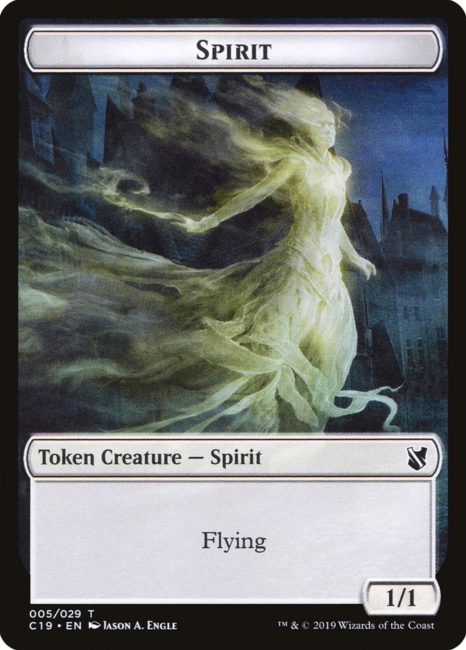 Spirit Token [Commander 2019 Tokens] | Tables and Towers