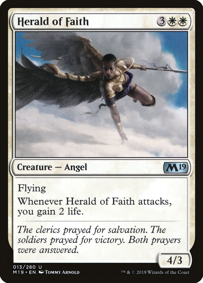 Herald of Faith [Core Set 2019] | Tables and Towers