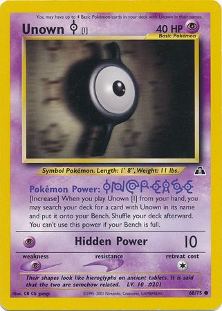 Unown [I] (68/75) [Neo Discovery Unlimited] | Tables and Towers