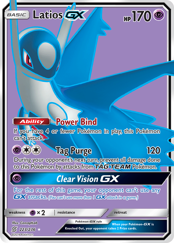 Latios GX (223/236) [Sun & Moon: Unified Minds] | Tables and Towers