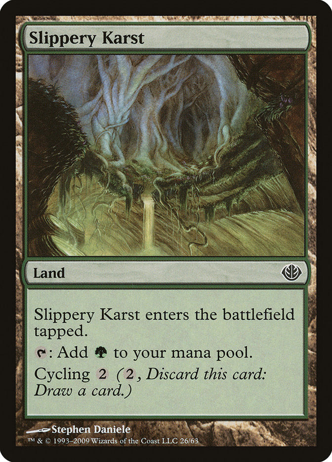 Slippery Karst [Duel Decks: Garruk vs. Liliana] | Tables and Towers