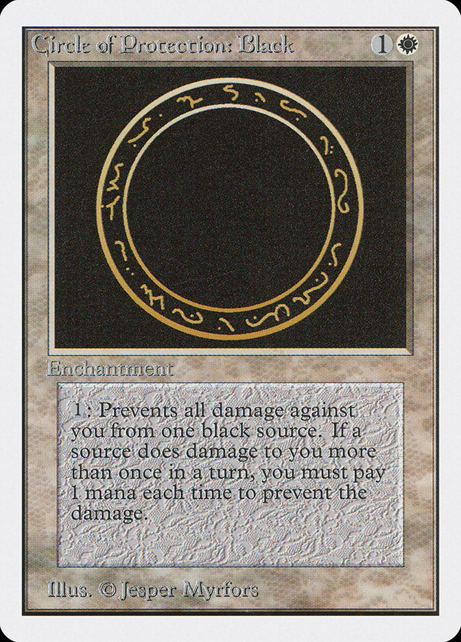 Circle of Protection: Black [Unlimited Edition] | Tables and Towers