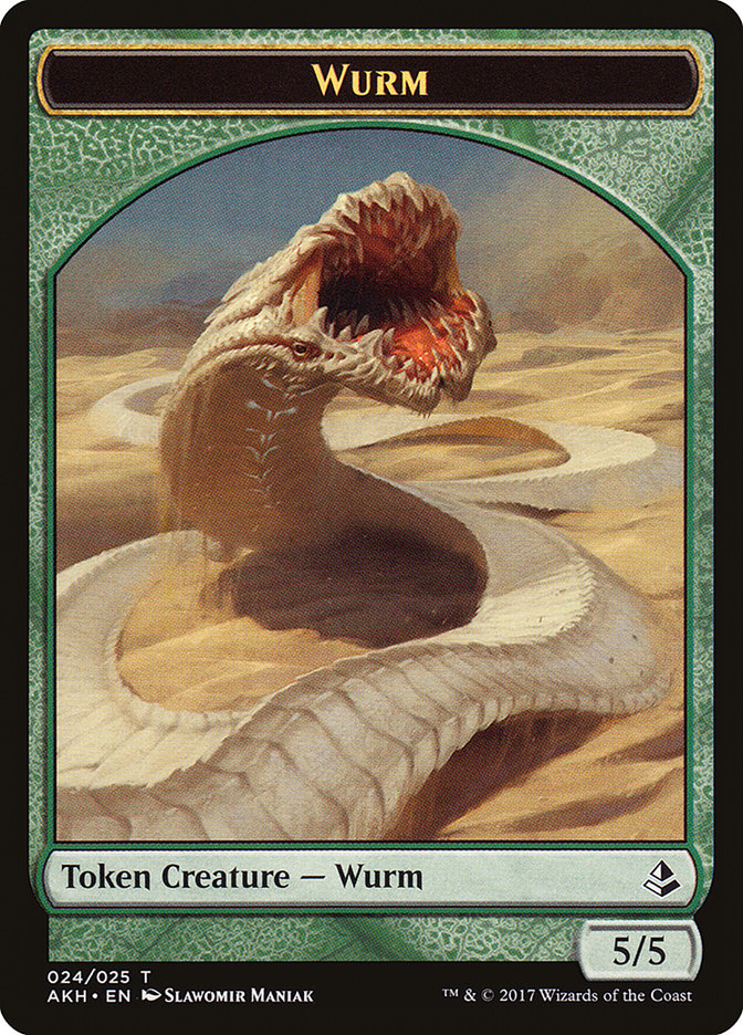 Unwavering Initiate // Wurm Double-Sided Token [Amonkhet Tokens] | Tables and Towers