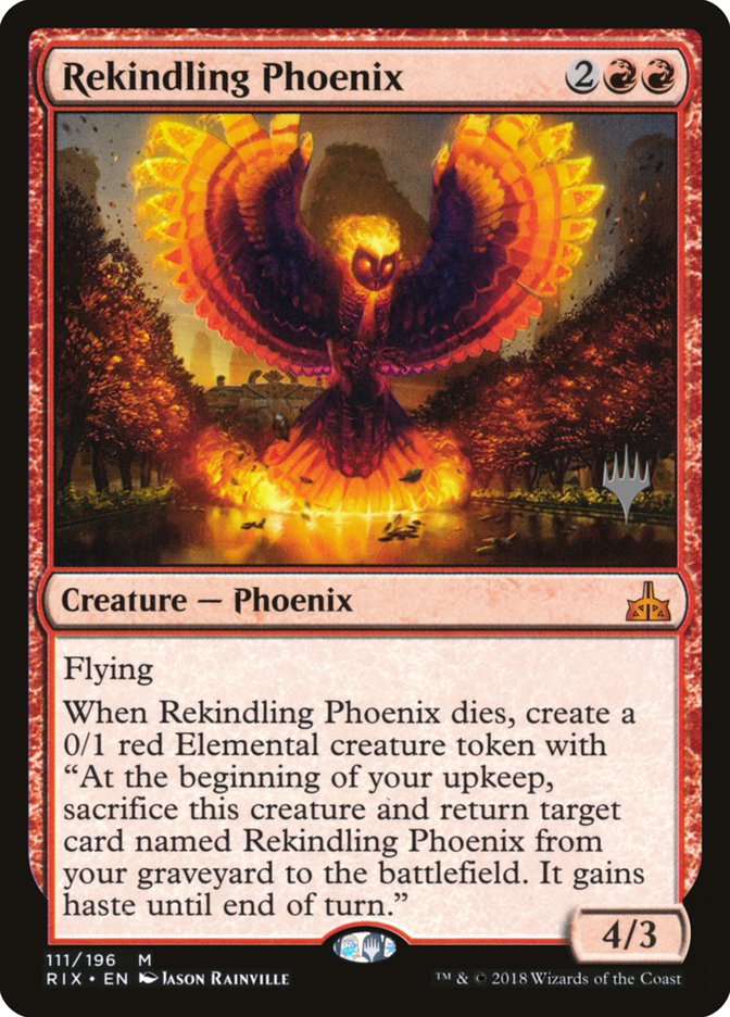 Rekindling Phoenix (Promo Pack) [Rivals of Ixalan Promos] | Tables and Towers