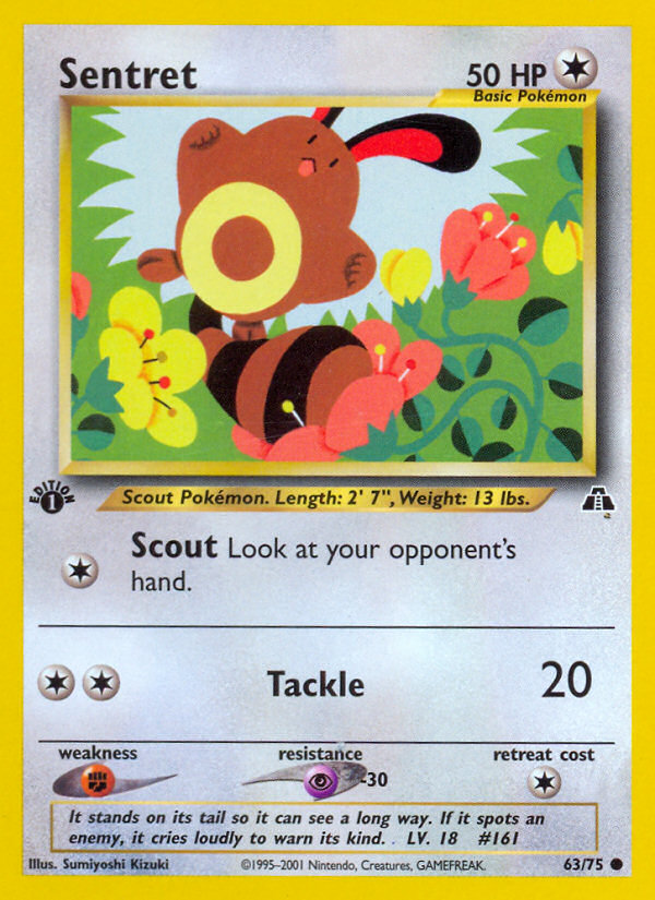 Sentret (63/75) [Neo Discovery 1st Edition] | Tables and Towers