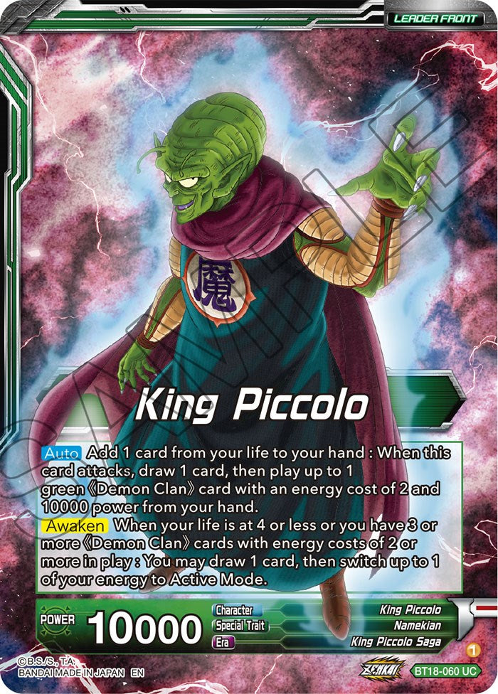 King Piccolo // King Piccolo, World Conquest Awaits (BT18-060) [Dawn of the Z-Legends Prerelease Promos] | Tables and Towers