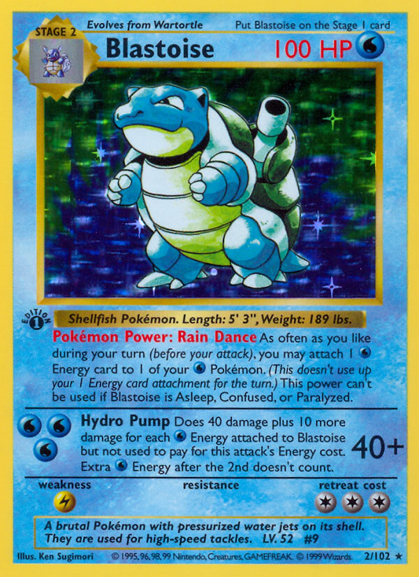 Blastoise (2/102) (Shadowless) [Base Set 1st Edition] | Tables and Towers