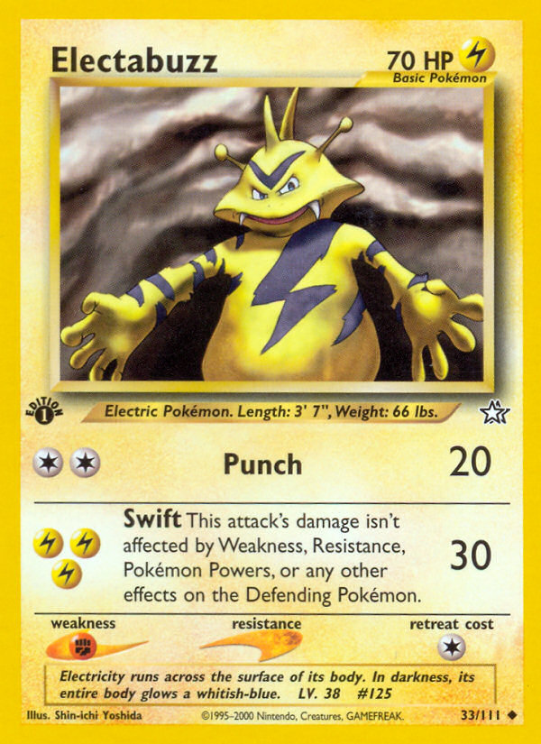 Electabuzz (33/111) [Neo Genesis 1st Edition] | Tables and Towers