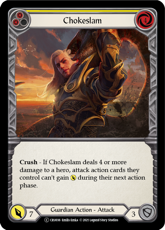 Chokeslam (Yellow) [U-CRU036] (Crucible of War Unlimited)  Unlimited Normal | Tables and Towers