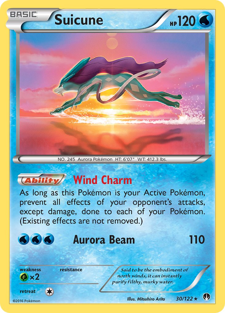 Suicune (30/122) (Cosmos Holo) (Blister Exclusive) [XY: BREAKpoint] | Tables and Towers