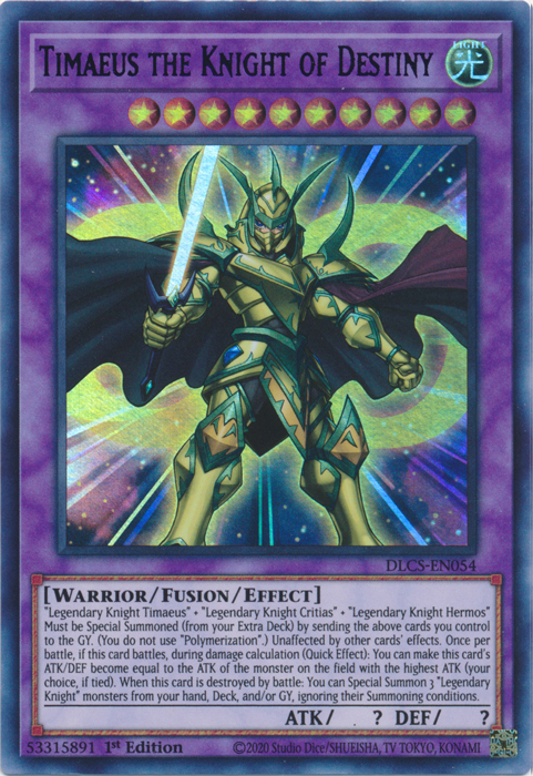 Timaeus the Knight of Destiny (Green) [DLCS-EN054] Ultra Rare | Tables and Towers