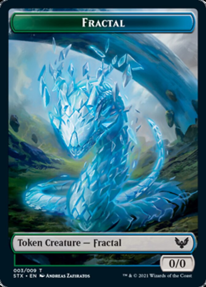 Fractal // Avatar Double-Sided Token [Strixhaven: School of Mages Tokens] | Tables and Towers