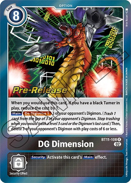 DG Dimension [BT11-108] [Dimensional Phase Pre-Release Promos] | Tables and Towers