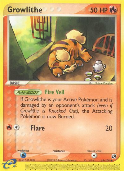 Growlithe (65/100) [EX: Sandstorm] | Tables and Towers