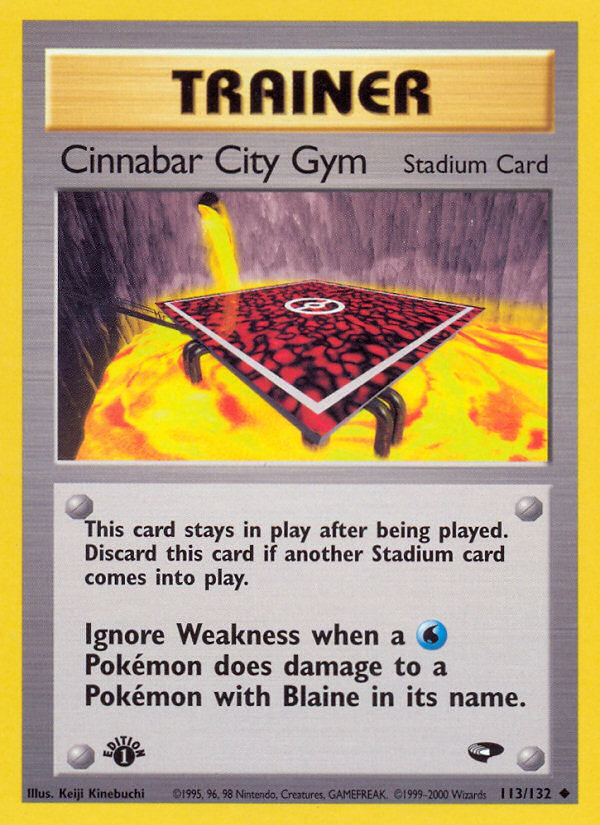 Cinnabar City Gym (113/132) [Gym Challenge 1st Edition] | Tables and Towers