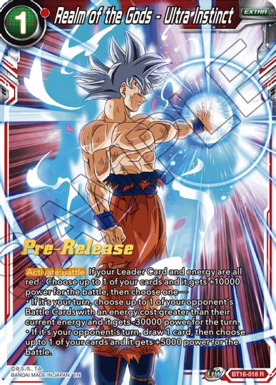 Realm of the Gods - Ultra Instinct (BT16-018) [Realm of the Gods Prerelease Promos] | Tables and Towers