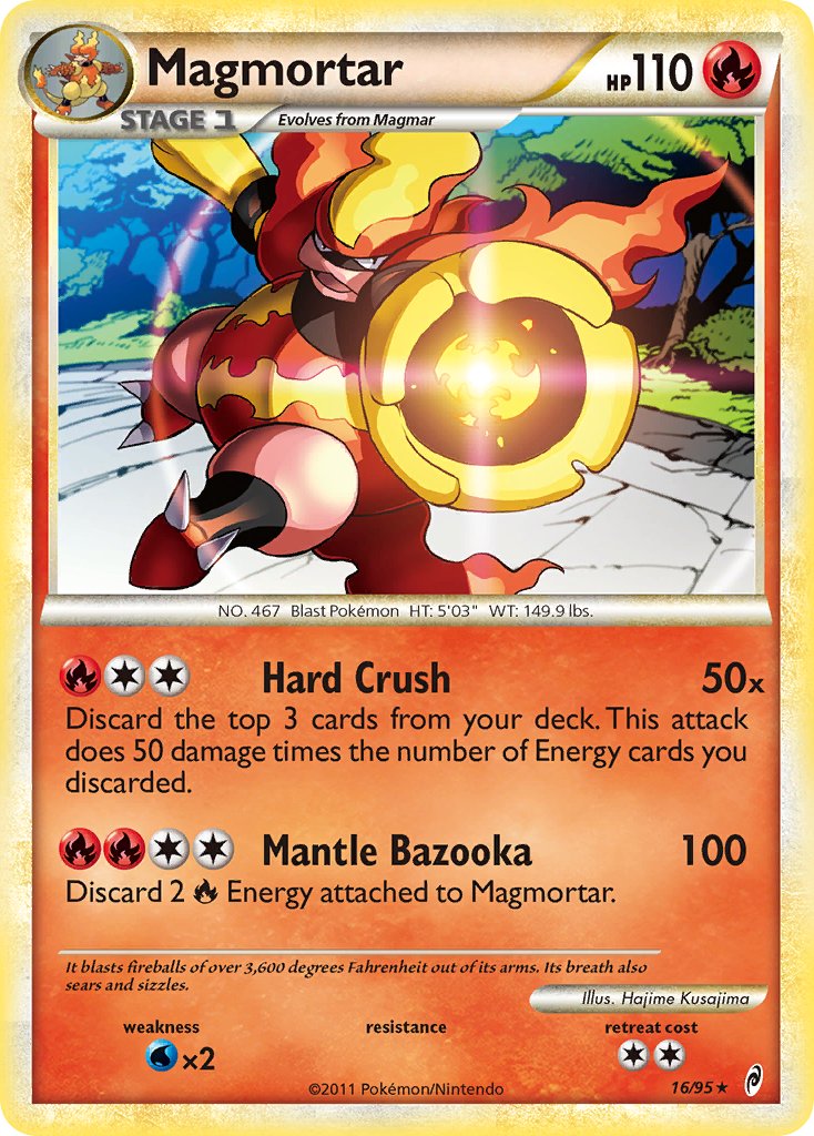 Magmortar (16/95) (Theme Deck Exclusive) [HeartGold & SoulSilver: Call of Legends] | Tables and Towers