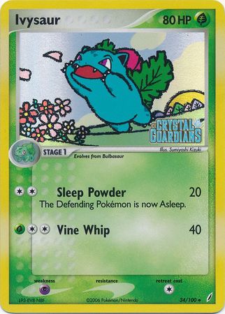 Ivysaur (34/100) (Stamped) [EX: Crystal Guardians] | Tables and Towers