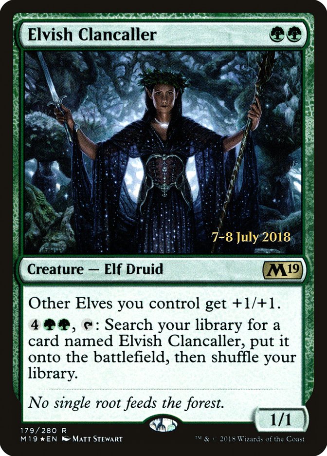 Elvish Clancaller [Core Set 2019 Prerelease Promos] | Tables and Towers